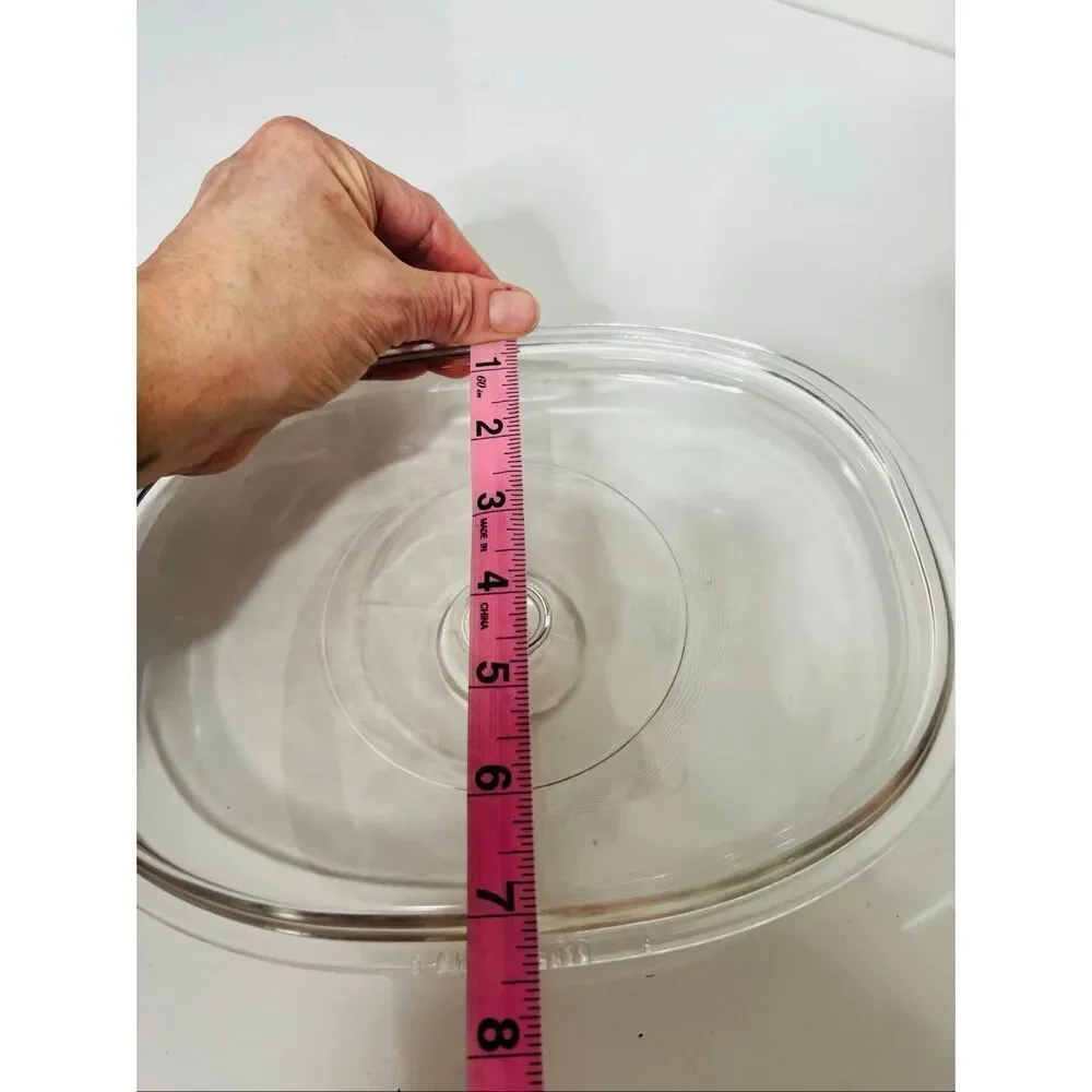 Pyrex F-12-C Clear Oval Large Casserole Dish Lid